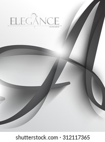 vector alphabet letter A elegant advertisement cover leaflet design eps10