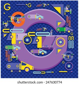 Vector Alphabet letter G