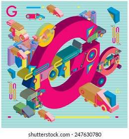 Vector Alphabet letter G