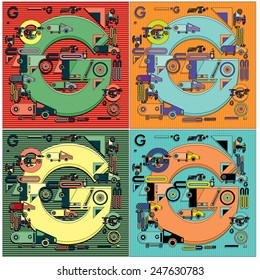 Vector Alphabet letter G