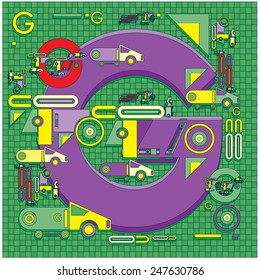 Vector Alphabet letter G