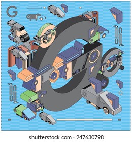 Vector Alphabet letter G