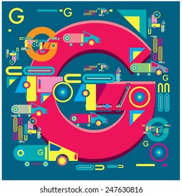 Vector Alphabet letter G