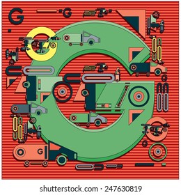 Vector Alphabet letter G