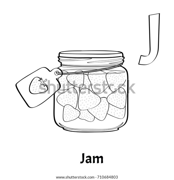 Download Vector Alphabet Letter J Coloring Page Stock Vector Royalty Free 710684803