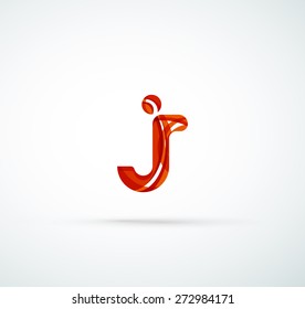 Logo de la letra vectorial. Creado con formas geométricas, ondas y formas fluidas transparentes y coloridas