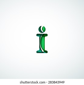 Vector alphabet letter logo. Created with transparent colorful overlapping geometric shapes, waves and flowing shapes
