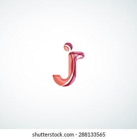 Logo de la letra vectorial. Creado con formas geométricas, ondas y formas fluidas transparentes y coloridas