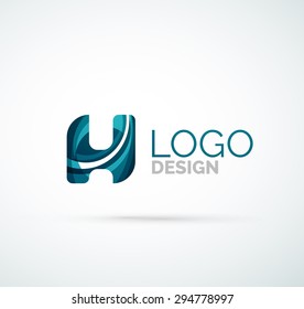 Vector alphabet letter logo. Created with transparent colorful overlapping geometric shapes, waves and flowing shapes Vector alphabet letter logo. Created with transparent colorful overlapping geometric shapes, waves and flowing shapes