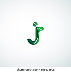 Logo de la letra vectorial. Creado con formas geométricas, ondas y formas fluidas transparentes y coloridas