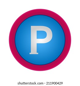 Vector Alphabet, letter p, EPS10 