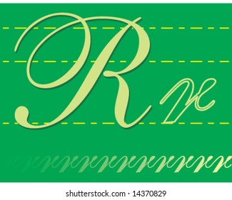 vector alphabet letter r
