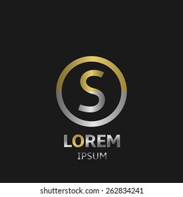 Vector alphabet. Letter S, symbol for your company