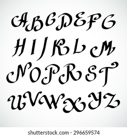 Vector alphabet letter set background for design use.
