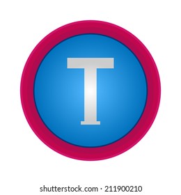 Vector Alphabet, letter t, EPS10