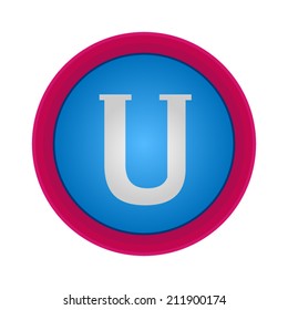 Vector Alphabet, letter u, EPS10