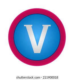 Vector Alphabet, letter v, EPS10