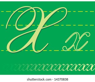 vector alphabet letter x