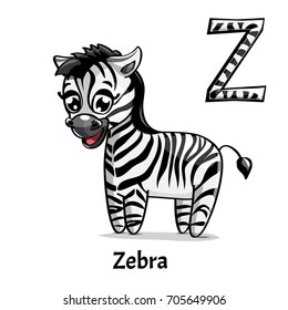 Vector Alphabet Letter Z Zebra Stock Vector (Royalty Free) 705649906