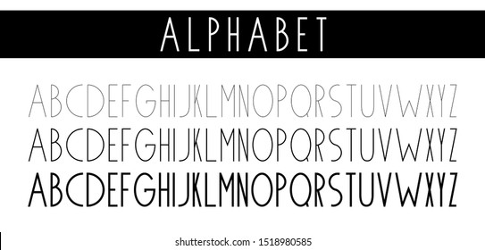Vector Alphabet. Lettering and Custom Typography for Designs: Logo, for Poster, Invitation, etc.