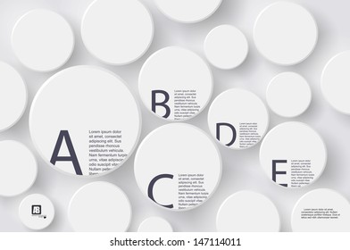 Vector - Alphabet Letters in Circle White Buttons