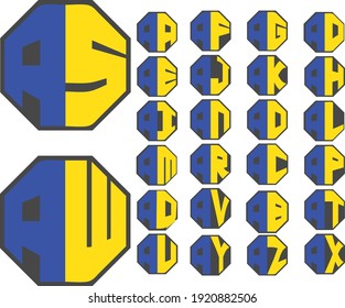 Vector Alphabet letters editable monogram logo