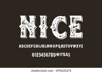 alfabeto vector, letras y números, vector tipográfico