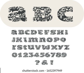 
vector alphabet letters with pattern