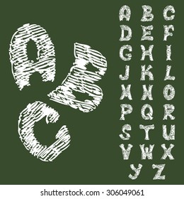 Vector Alphabet. Letters stains.