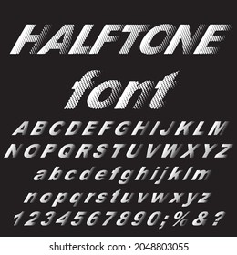 vector alphabet, linear halftone raster