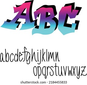 Vector alphabet lowercase hand writing font