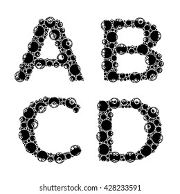 Vector alphabet made of circles