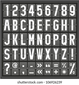 vector alphabet of mechanical panel