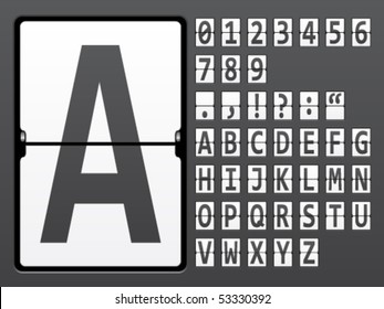 vector alphabet of mechanical panel