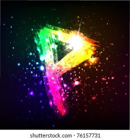 Vector alphabet. Neon letter