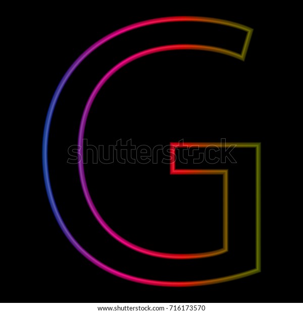 Vector Alphabet Neon Letter G Logo Stock Vector (Royalty Free ...