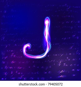 Vector alphabet. neon light.