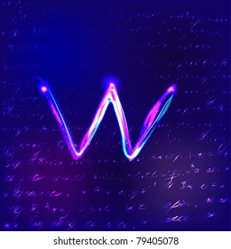 Vector alphabet. neon light.