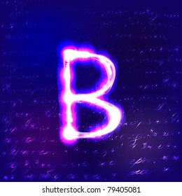 Vector alphabet. neon light.