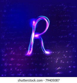 Vector alphabet. neon light.