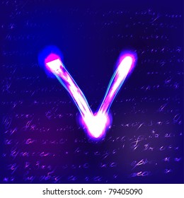 Vector alphabet. neon light.