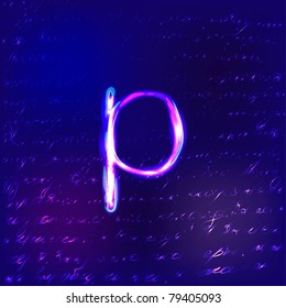 Vector alphabet. neon light.