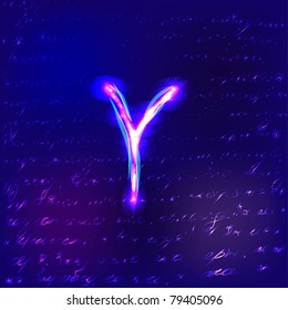 Vector alphabet. neon light.