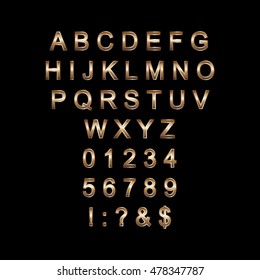 Vektor Stok Vector Alphabet Numbers Signs Symbols Tanpa Royalti Shutterstock