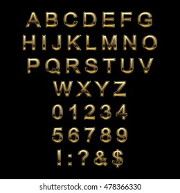 Vector alphabet, numbers, and signs