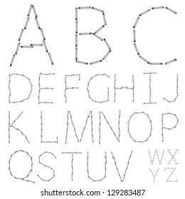 vector alphabet on a white background. Eps10