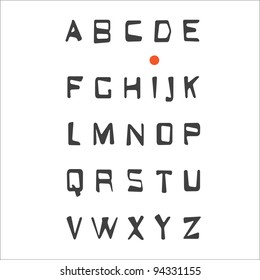 vector alphabet on a white background