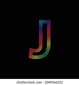 Vector Alphabet Rainbow Letter J Logo Stock Vector (Royalty Free ...