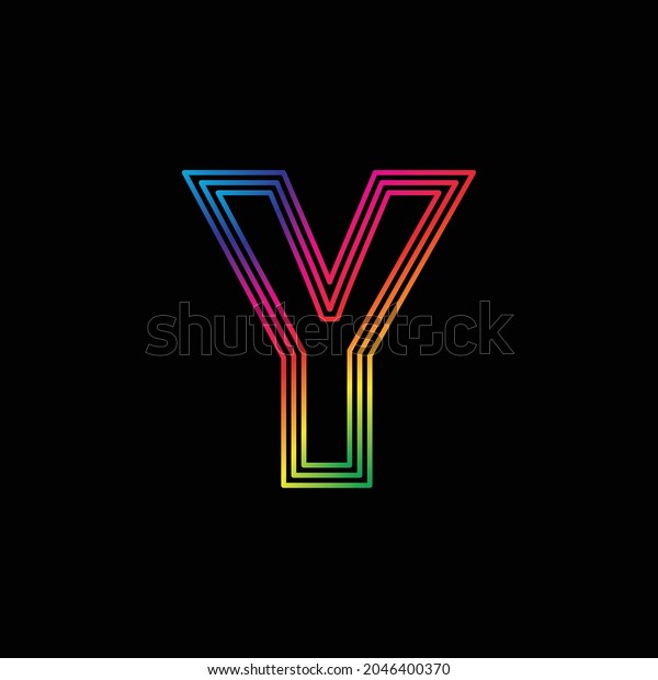 Vector Alphabet Rainbow Letter Y Logo Stock Vector (Royalty Free ...