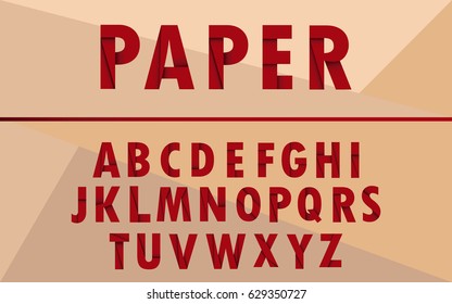 Vector of alphabet with red color